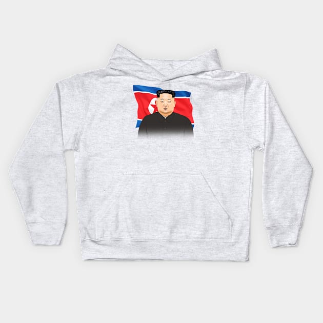 Kim Jong Un T-shirt plain Kids Hoodie by Elcaiman7